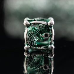 Misty Mountain Gaming Beholder's Gates Hollow Metal Dice Set, Blue and Silver