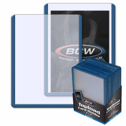 3x4 Topload Permium Card Holder, Blue Border