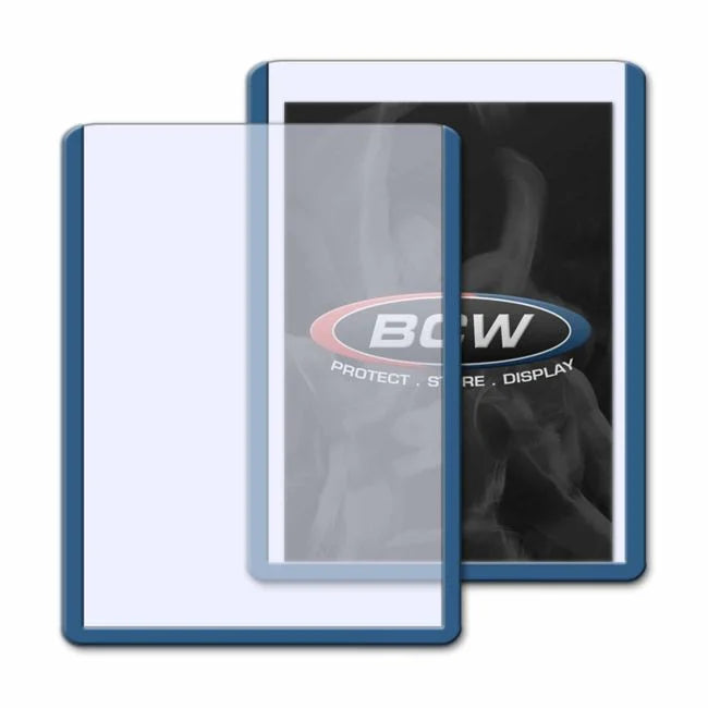 3x4 Topload Permium Card Holder, Blue Border
