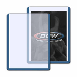 3x4 Topload Permium Card Holder, Blue Border