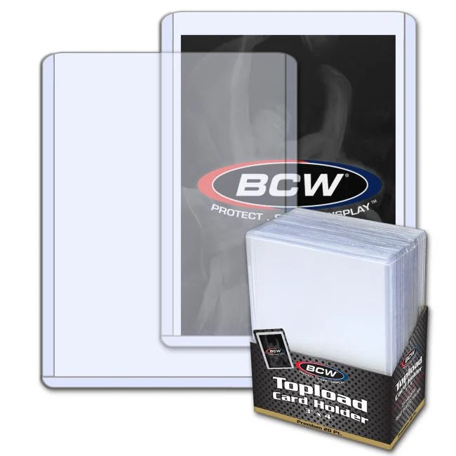 3x4 Topload Permium Card Holder, Clear Border