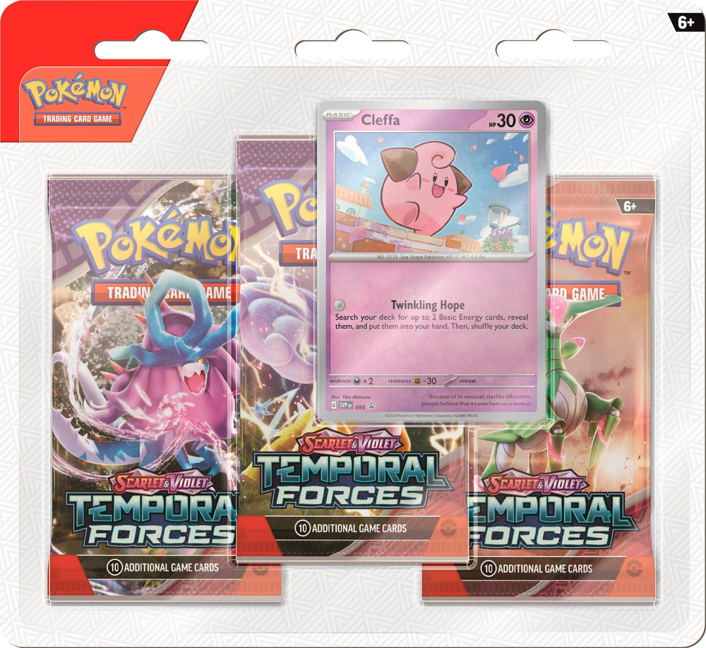 Pokemon Scarlet & Violet: Temporal Forces Cleffa 3-Pack Blister