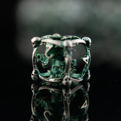 Misty Mountain Gaming Beholder's Gates Hollow Metal Dice Set, Blue and Silver