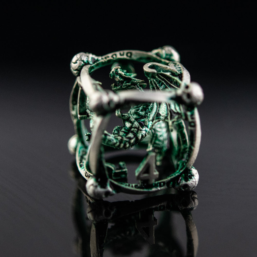 Misty Mountain Gaming Beholder's Gates Hollow Metal Dice Set, Blue and Silver