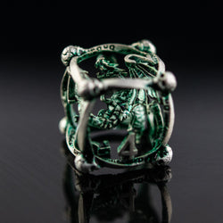 Misty Mountain Gaming Beholder's Gates Hollow Metal Dice Set, Blue and Silver