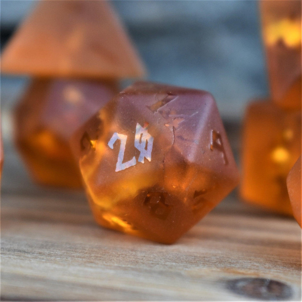 Misty Mountain Gaming Gates of Helheim Raised Lava Glass Dice Set