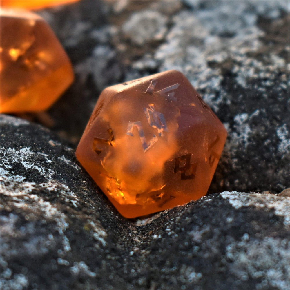 Misty Mountain Gaming Gates of Helheim Raised Lava Glass Dice Set
