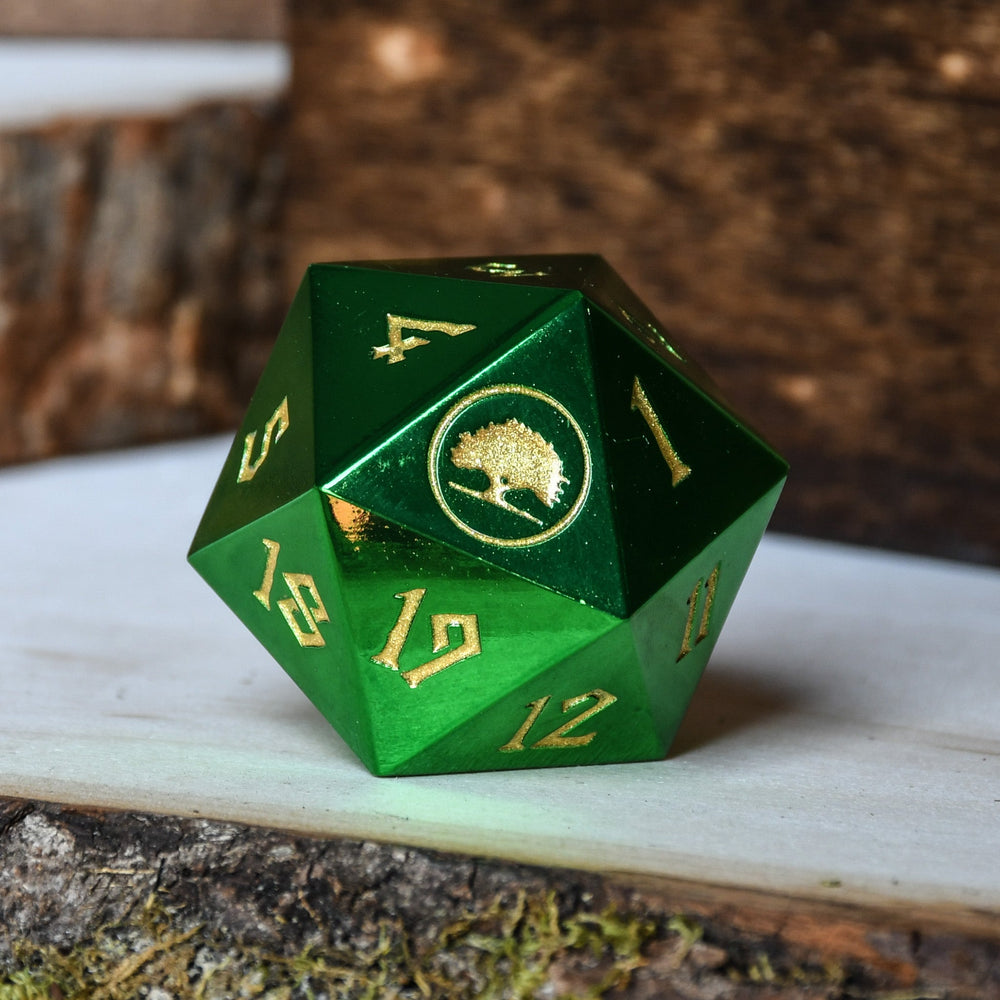 Misty Mountain Gaming Forest Mana Spindown Metal D20