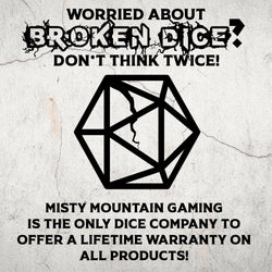 Misty Mountain Gaming The Orb D100 Aqua and Silver Metal Die
