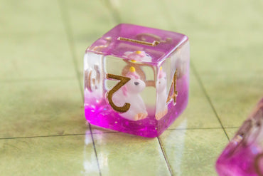 Mystery Dice Goblin Pink Unicorn Dice Set