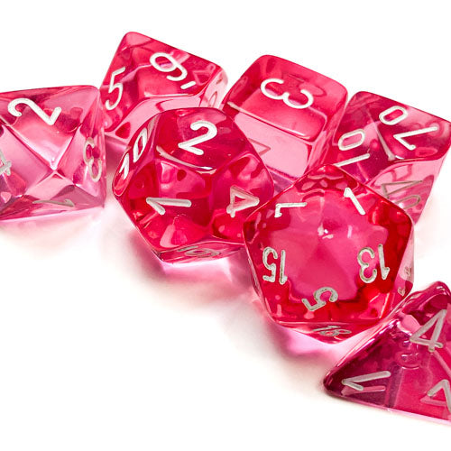 7-Die Set Translucent: Pink/White