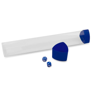 Playmat Carry Tube Holder with Dice Cap, Blue