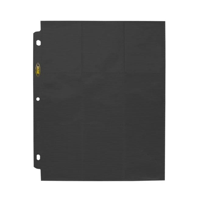 BCW Side Loading 18-Pocket Pro Pages, Black