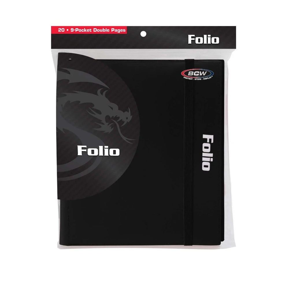 BCW Card Folio Portfolio 9-Pocket Codex Binder Album, Black