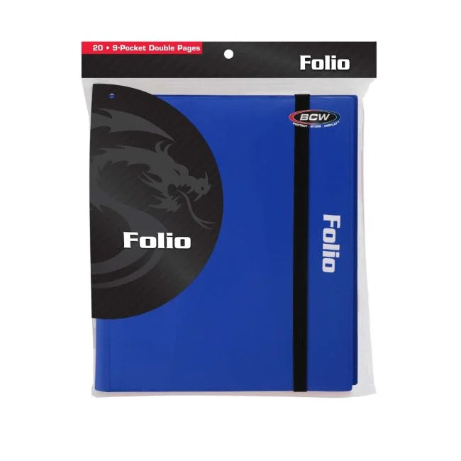 BCW Card Folio Portfolio 9-Pocket Codex Binder Album, Blue