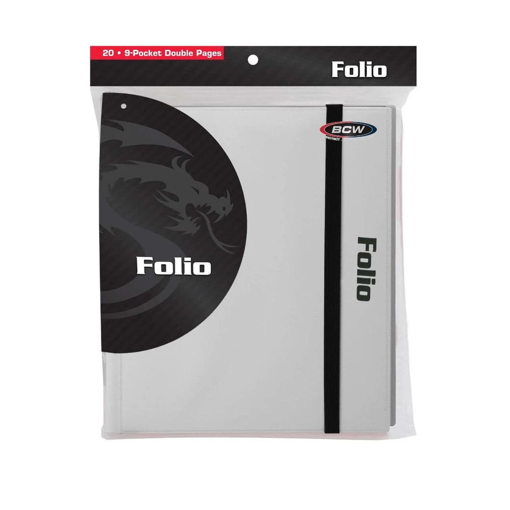 BCW Card Folio Portfolio 9-Pocket Codex Binder Album, White