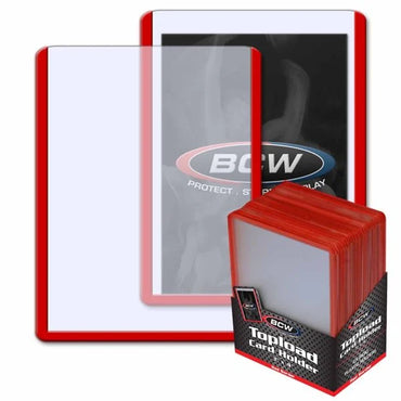 3x4 Topload Permium Card Holder, Red Border