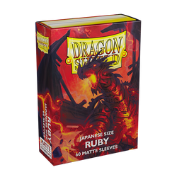 Dragon Shield: Japanese Size 60ct Sleeves - Ruby (Matte)