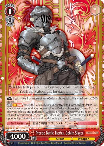 Precise Battle Tactics, Goblin Slayer (GBS/S63-E029S SR) [Goblin Slayer]