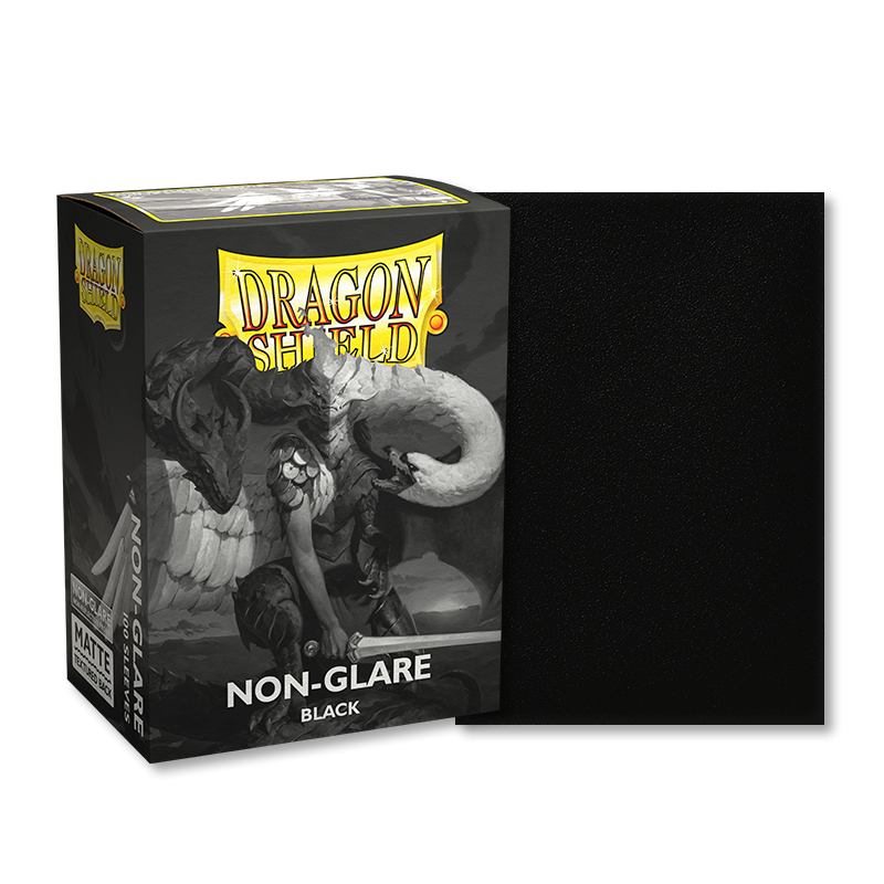 Dragon Shield: Standard 100ct Sleeves, Black (Non-Glare Matte)