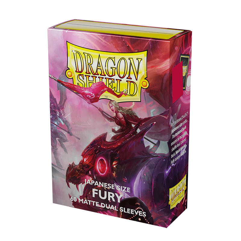 Dragon Shield: Japanese Size 60ct Sleeves - Fury (Dual Matte)