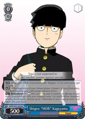 Shigeo "MOB" Kageyama (MOB/SX02-068 RR) [Mob Psycho 100]