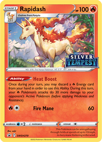 Rapidash (SWSH270) (Prerelease) [Sword & Shield: Black Star Promos]