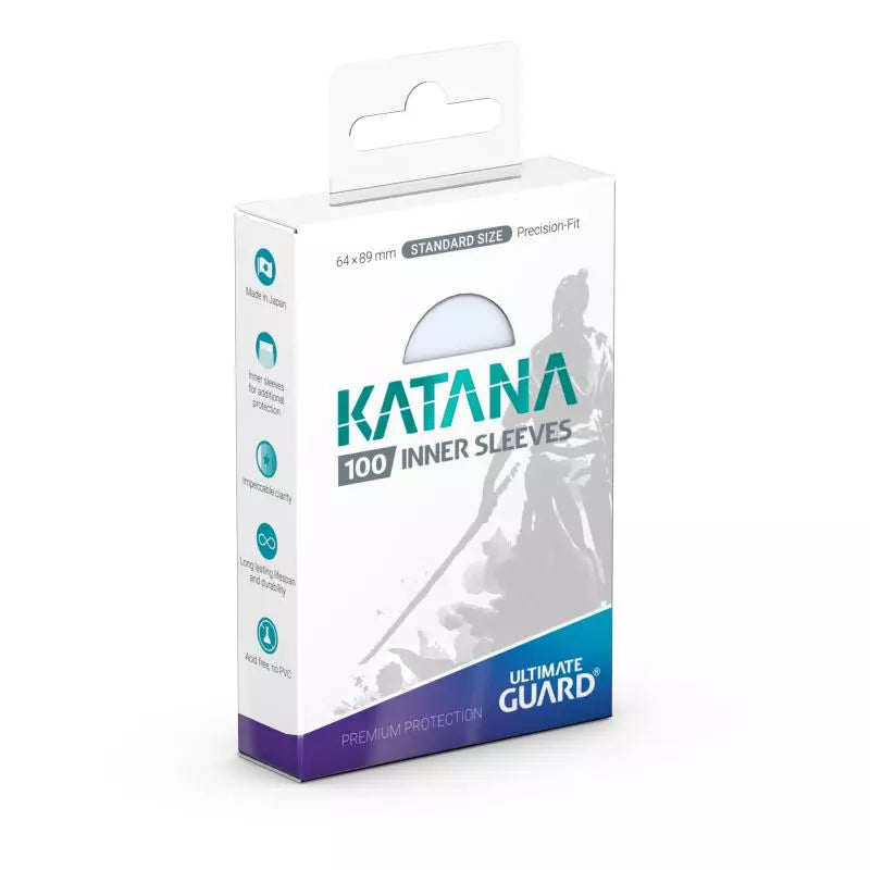 Ultimate Guard: Katana Inner Sleeves Standard Size, Transparent Clear 100ct