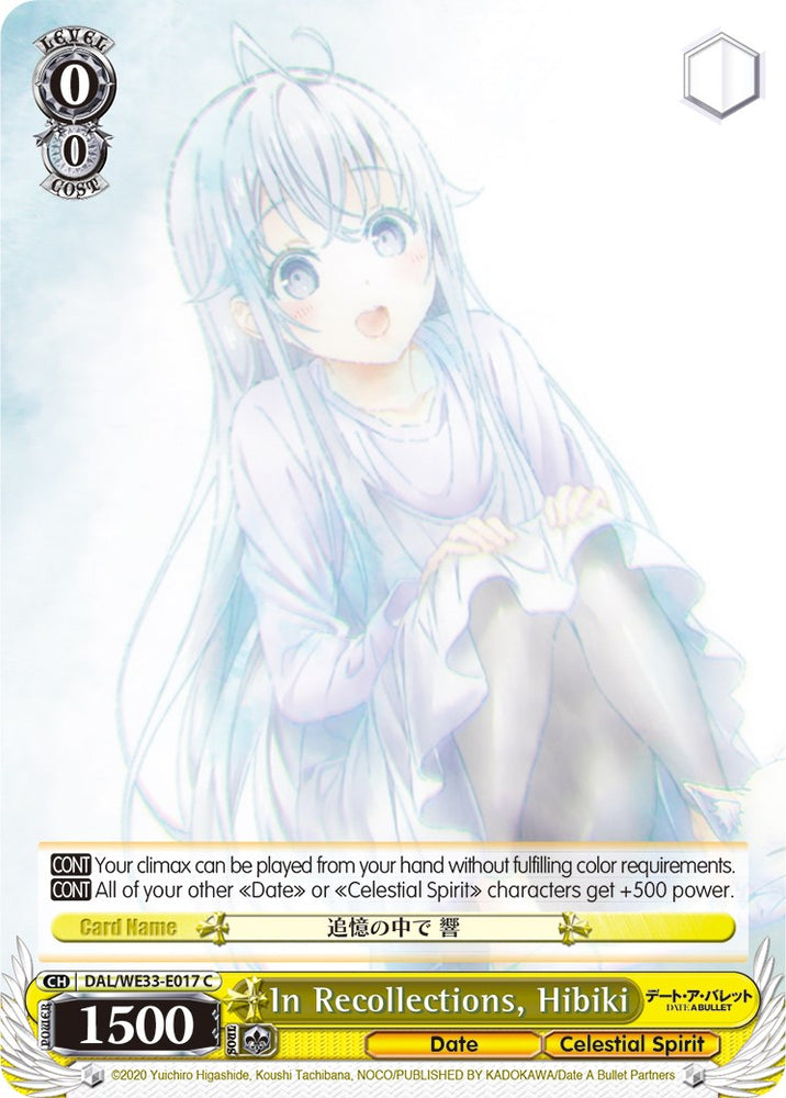 In Recollections, Hibiki (DAL/WE33-E017 C) [Date A Bullet]