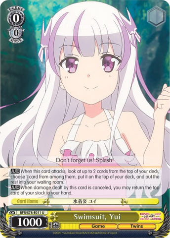 Swimsuit, Yui (BFR/S78-E011 U) [BOFURI: I Don't Want to Get Hurt, so I'll Max Out My Defense]