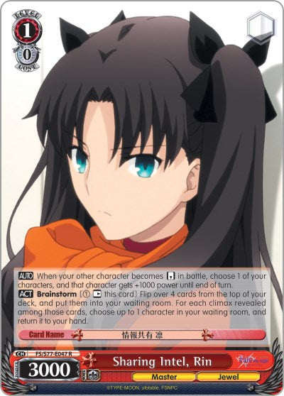 Sharing Intel, Rin (FS/S77-E047 R) [Fate/Stay Night [Heaven's Feel] Vol.2]