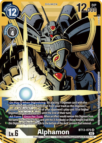Alphamon [BT13-075] (Alternate Art) [Versus Royal Knight Booster]