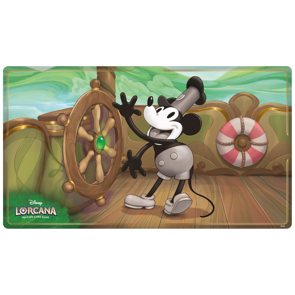 Disney Lorcana First Chapter Mickey Mouse Steamboat Willie Playmat