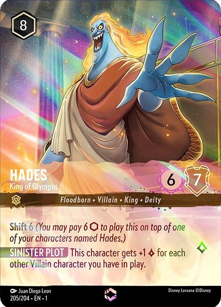 Hades - King of Olympus (Alternate Art) (205/204) [The First Chapter]