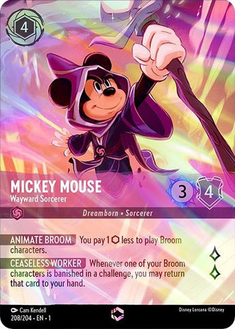 Mickey Mouse - Wayward Sorcerer (Alternate Art) (208/204) [The First Chapter]