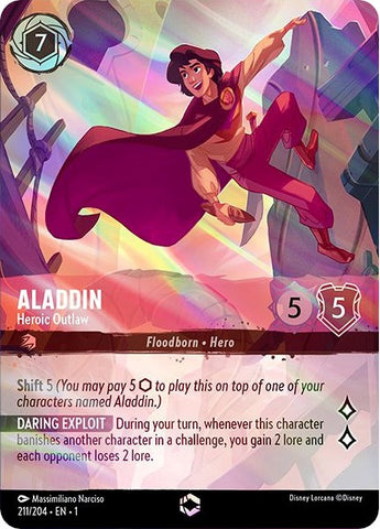 Aladdin - Heroic Outlaw (Alternate Art) (211/204) [The First Chapter]