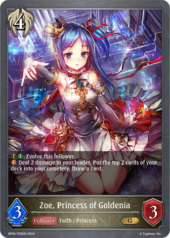 Zoe, Princess of Goldenia - P26EN (Foil) (BP04-P26EN) [Cosmic Mythos]