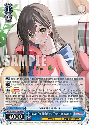 Love for Rabbits, Tae Hanazono (BD/WE42-E087 N) [BanG Dream! Girls Band Party! Countdown Collection]