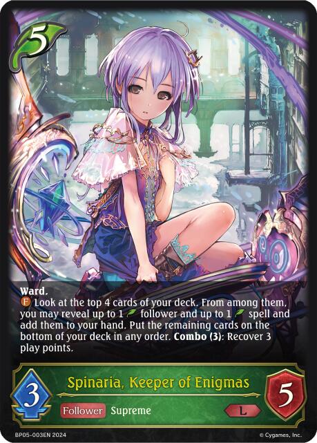 Spinaria, Keeper of Enigmas (BP05-003EN) [Omens Eternal]