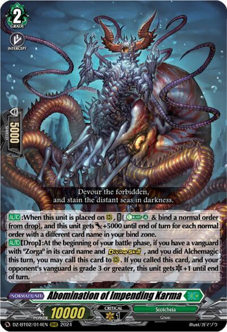 Fated One of Taboo, Zorga Nadir (DZ-BT02/013EN) [Illusionless Strife]