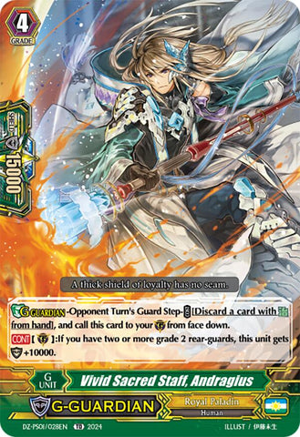 Vivid Sacred Staff, Andragius (DZ-PS01/028EN) [Premium Deckset "Jewel Knight"]