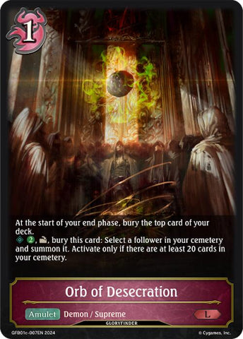 Orb of Desecration (GFB01c-007EN) [Gloryfinder Bundle 01: Guide to Glory]