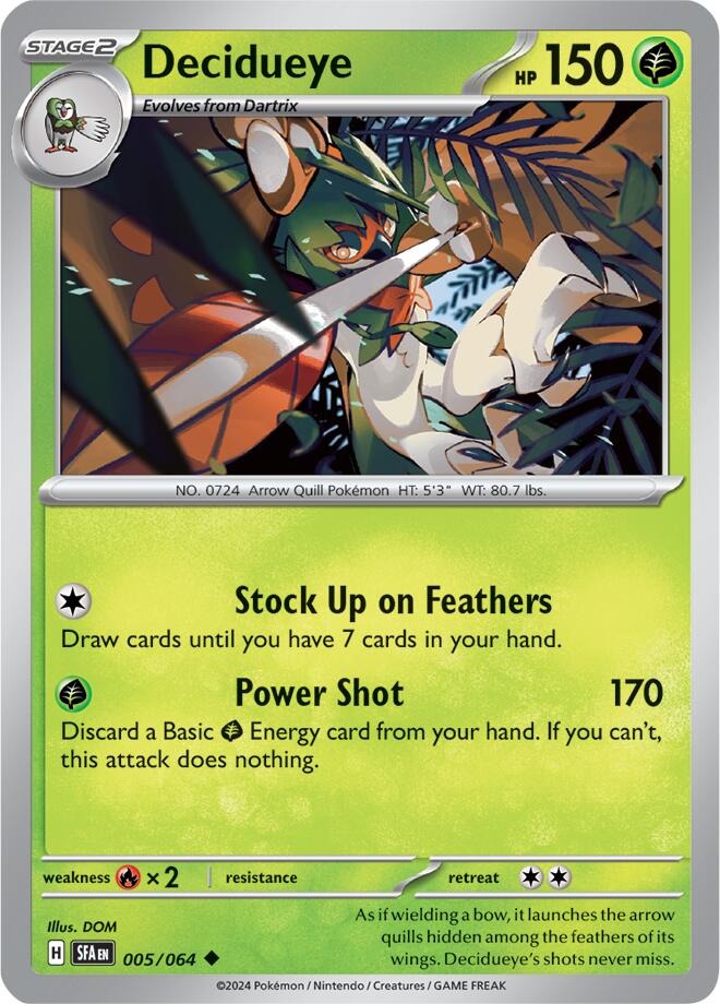 Decidueye (005/064) [Scarlet & Violet: Shrouded Fable]