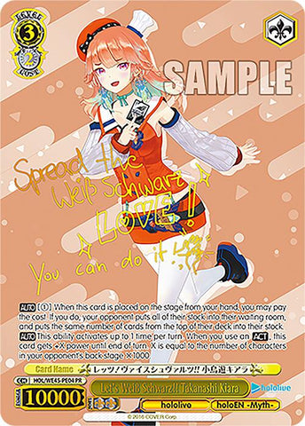 Let's Weiss Schwarz!! Takanashi Kiara (HOL/WE45-PE04 PR) [hololive production ft. Weiss Schwarz Ambassadors]