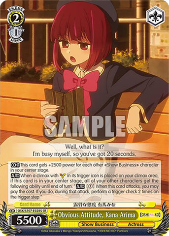 Obvious Attitude, Kana Arima (OSK/S107-E028S SR) [[OSHI NO KO]]