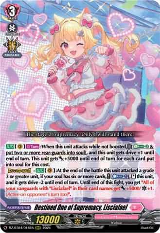 Destined One of Supremacy, Lisciafael (DZ-BT04/016EN) [Destined Showdown]
