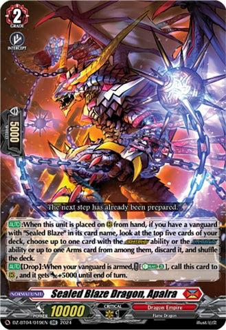 Sealed Blaze Dragon, Apalra (DZ-BT04/019EN) [Destined Showdown]