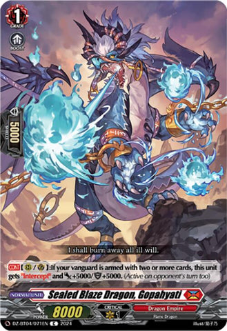 Sealed Blaze Dragon, Gopahyati (DZ-BT04/071EN) [Destined Showdown]