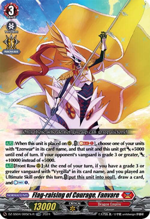 Flag-raising of Courage, Fanvare (Foil) (DZ-SS04/005EN-R) [Special Series Stardust Blade]