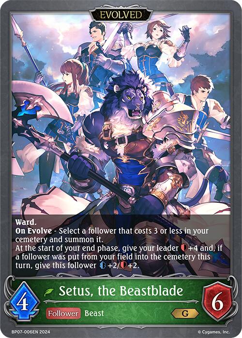 Setus, the Beastblade (Evolved) (BP07-006EN) [Verdant Steel]